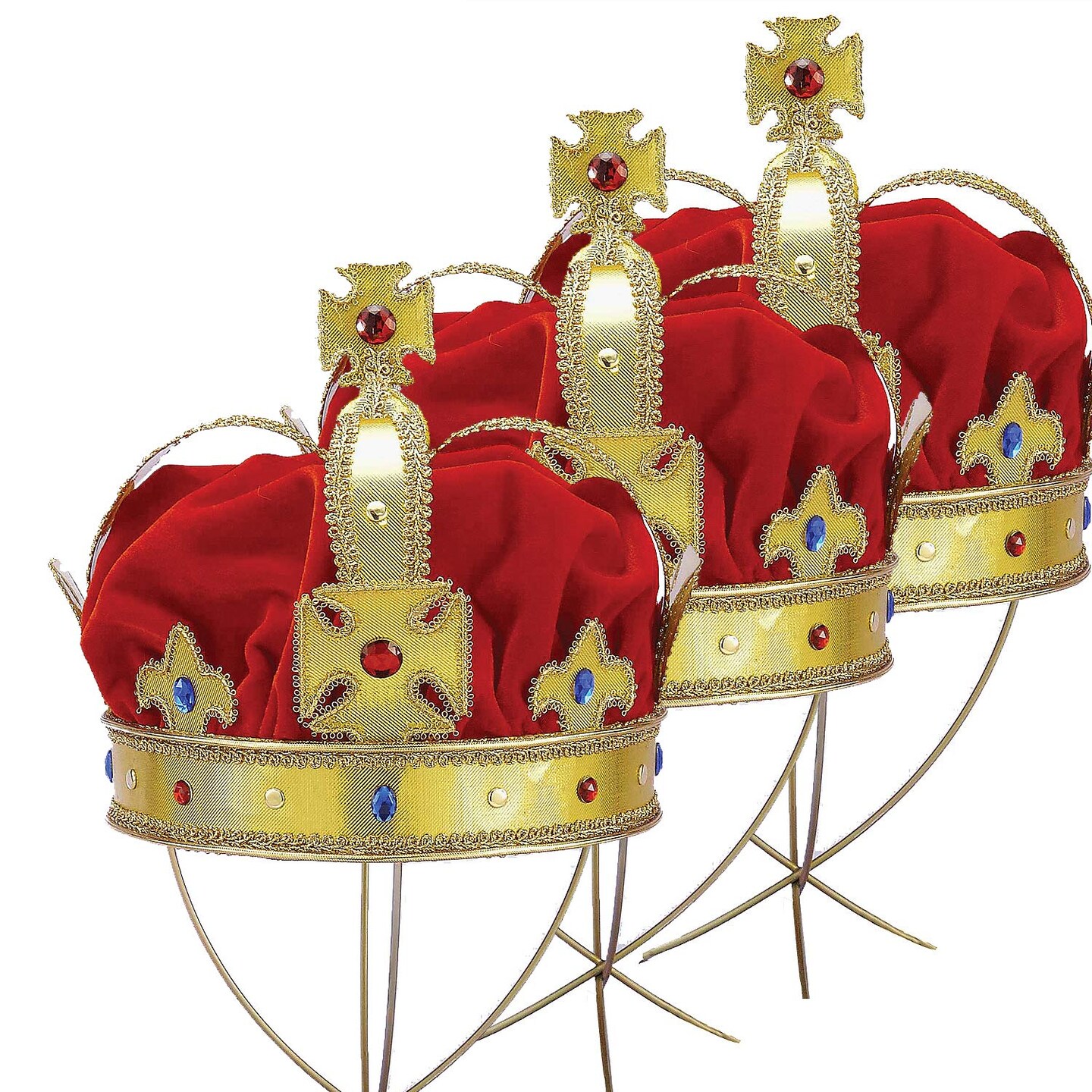 Regal King Crown with Gold and Jewel Accents