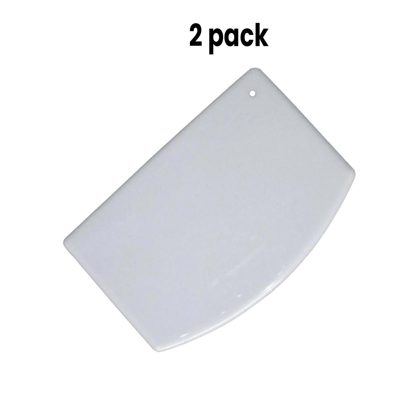 White Plastic Bowl Scraper for Effortless Baking