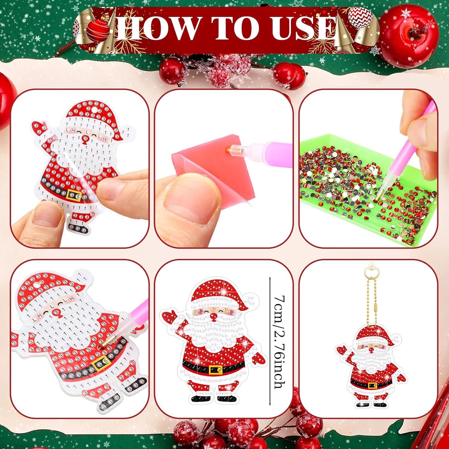 Diamond Painting Kits 24 Days Christmas Countdown(colorful)