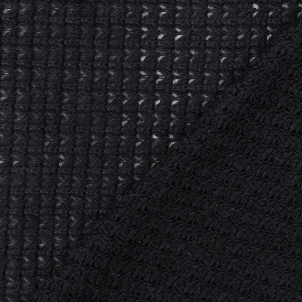 Black Solid Stretch Poly Blend Thermal Sweater Knit Fabric By the Yard