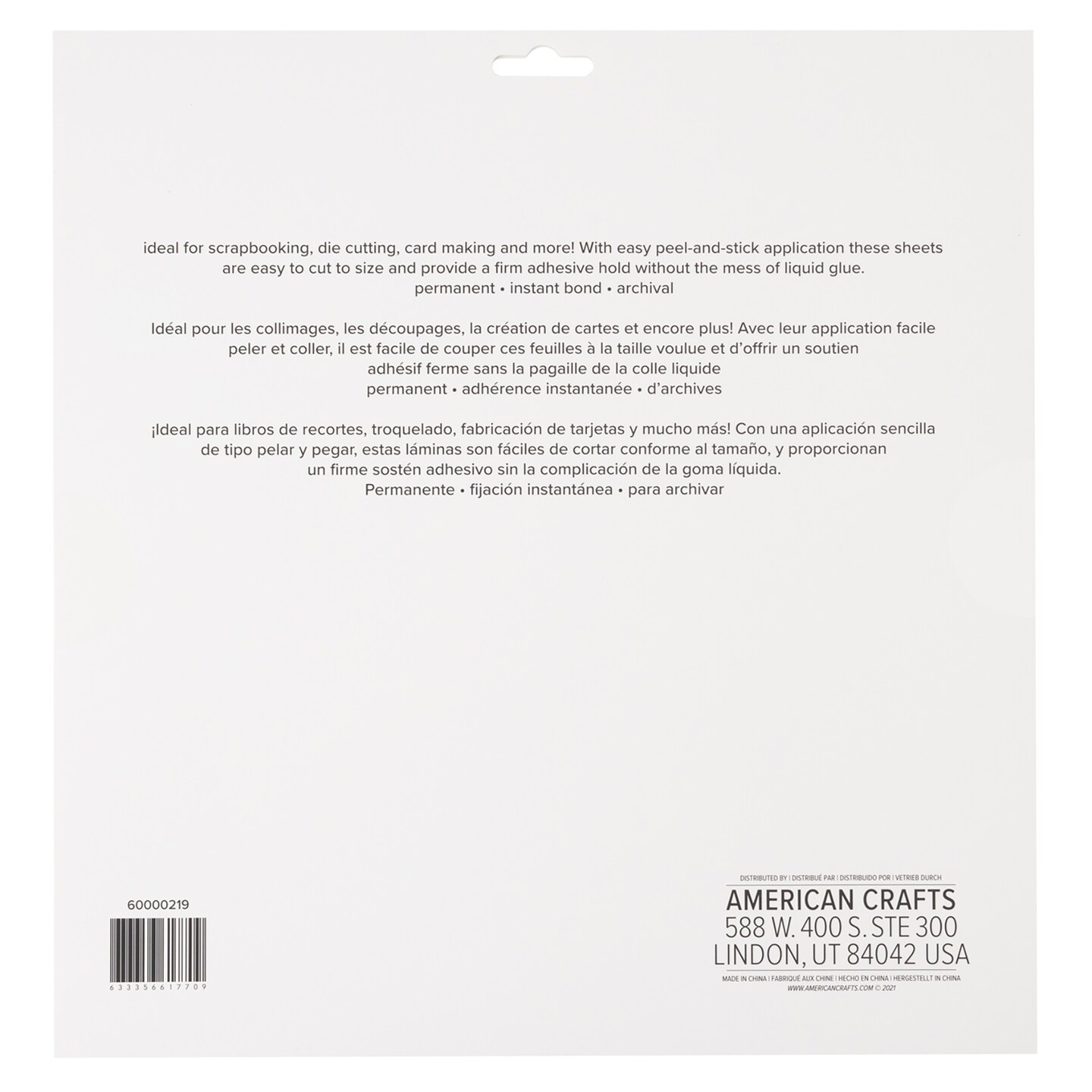 Sticky Thumb Double-Sided Adhesive Sheets 12"X12" 10/Pkg-Clear Dotted