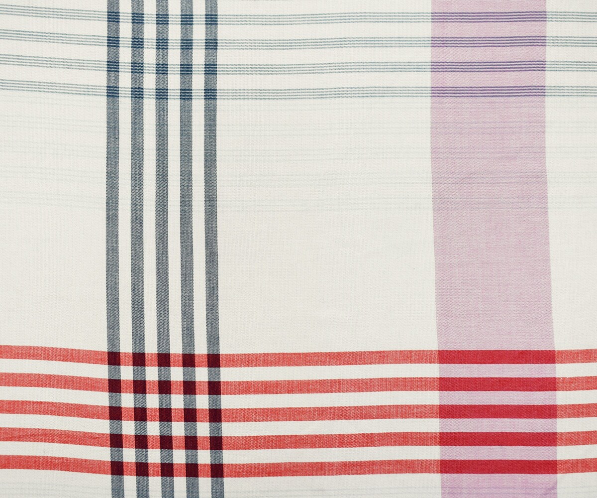 Red-Navy-Multi. Famous Maker Cotton Plaid Gauze Woven Fabric By the Yard