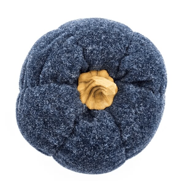 Set Of 3, 7.5x7.5x5.7 Dark Blue Pumpkin, Pumpkin Ornament Decor For Holiday Harvest Festival Fall Festival Thanksgiving