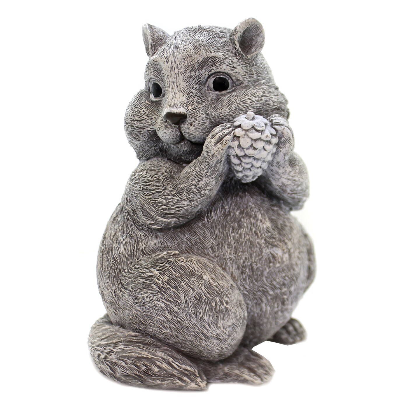 Roman 8.25 In Chipmunk Pudgy Statue Summer Figurine , Summer Decor Garden Stripes Nuts Pinecone