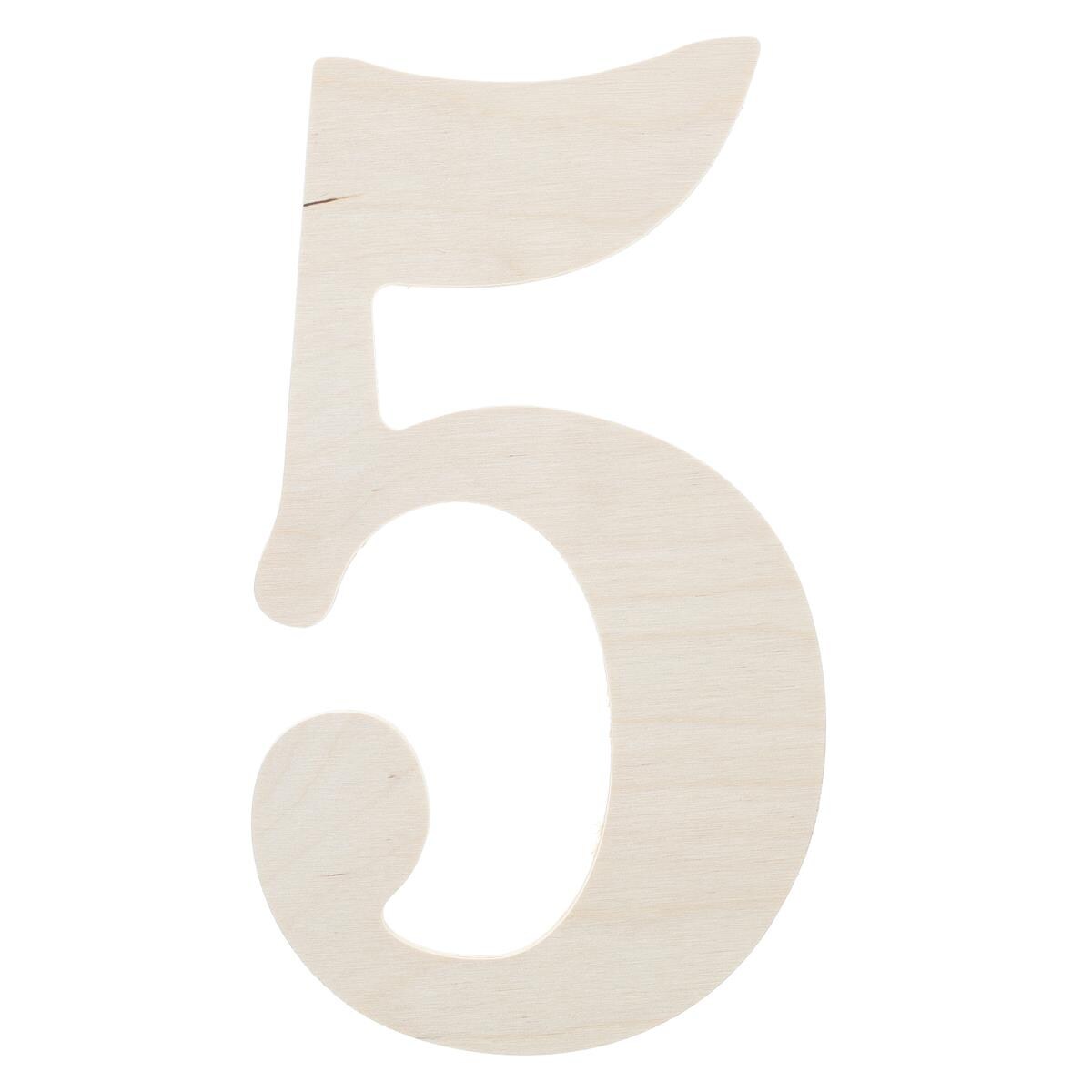 Good Wood By Leisure Arts Letter 9.5&#x22; No 5, Wooden Letters, Wood Letters, Wooden Letters Wall Decor, Large Letters 9.5 Inch, Small For Crafts