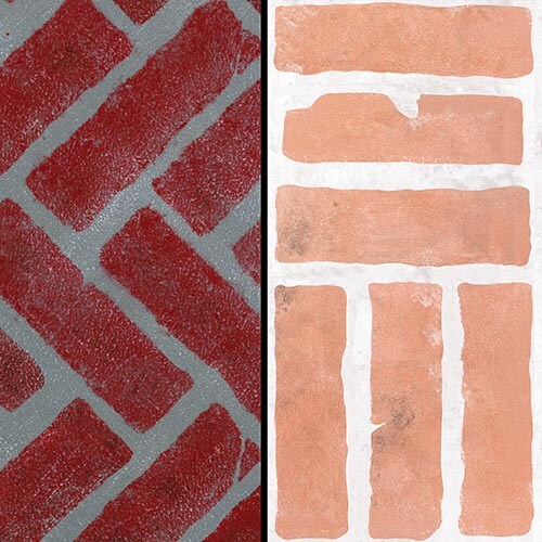 Brick Wall Stencil | Designer Stencils | DIY | Tile Stencil | Floor Stencil | Patio Stencil | Porch Stencil | Concrete Stencil |