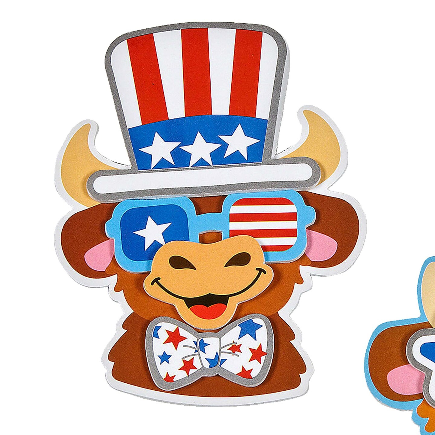 3 3/4" – 4 1/2" Patriotic Cow Characters Magnet Craft Kit Makes 12