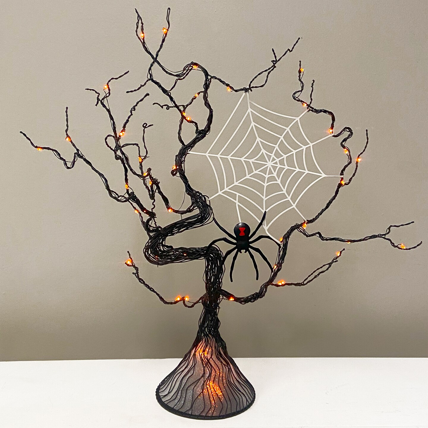 Haute Decor Halloween Tree with Spider