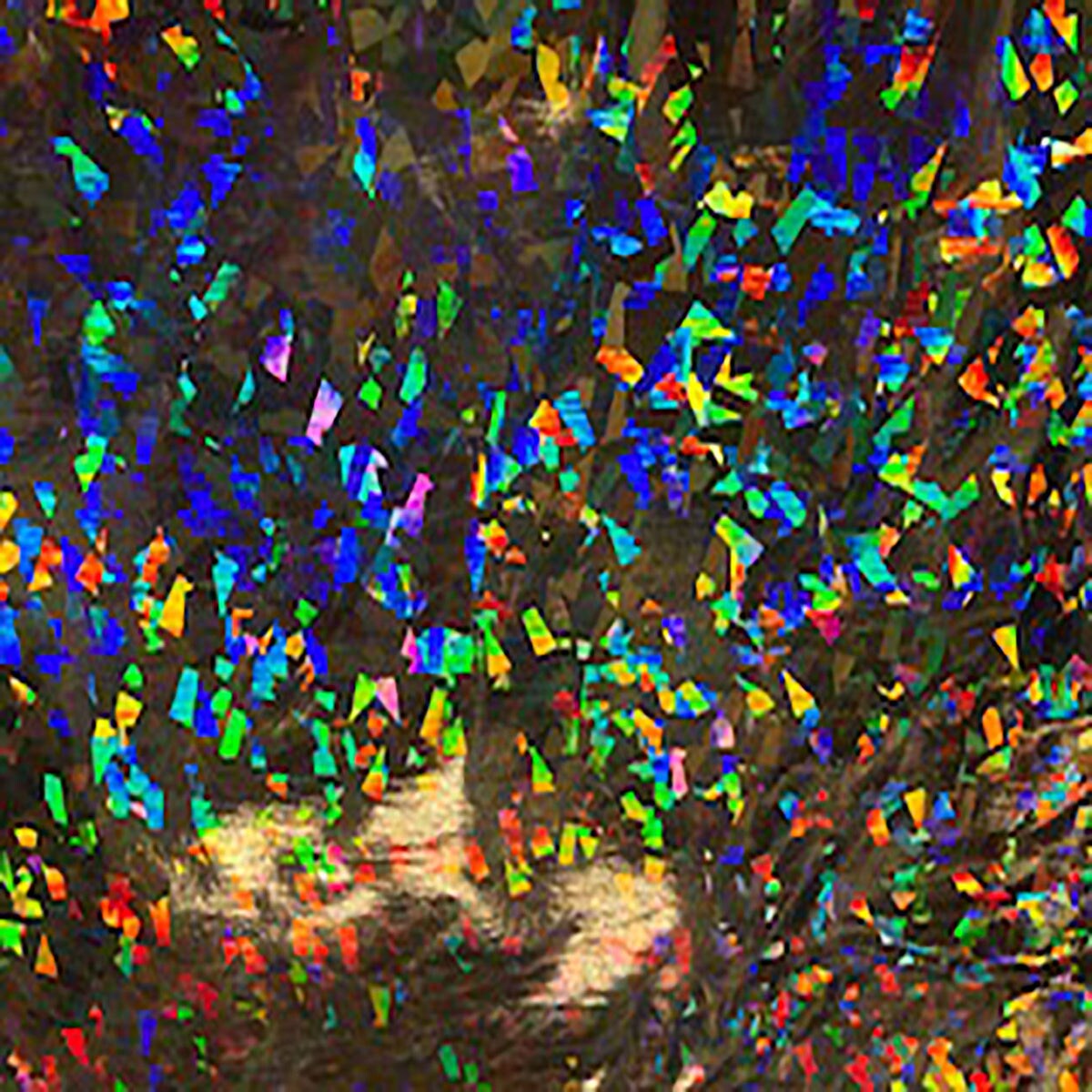 1 Yard Vinyl Broken Glass Hologram Stretch Spandex Fabric for Dancewear and Activewear 60 Inch Width
