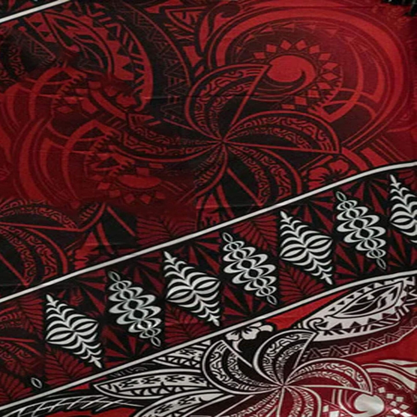 Kingdom of Tonga Seal Tribal Polyester Sarong 72&#x22; L x 45&#x22; W