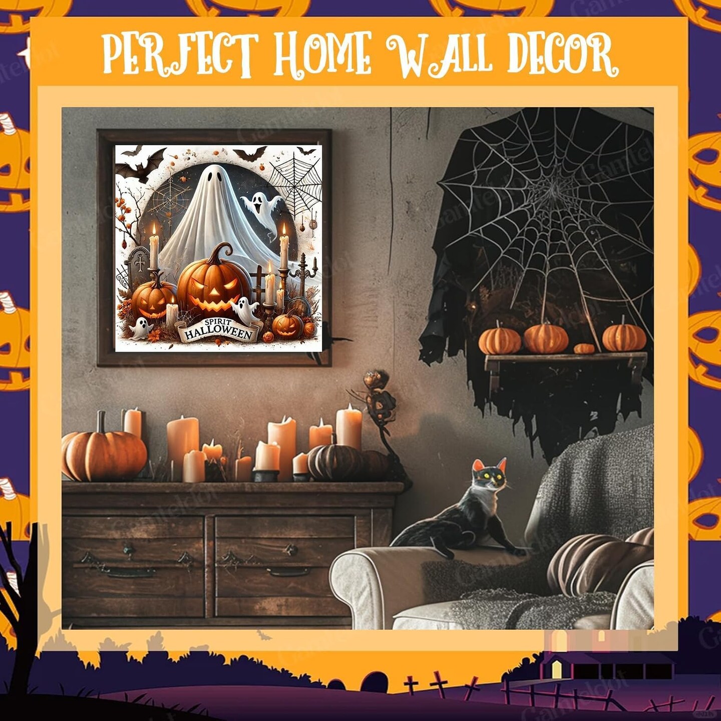 Halloween Ghost Pumpkin Diamond Art Painting Kits