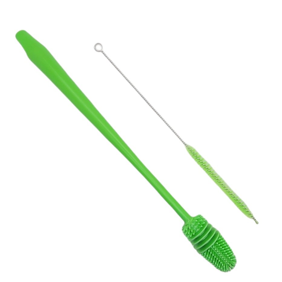 Handy Housewares 13&#x22; Long Reusable Drinking Bottle &#x26; Straw Cleaning Brush Set