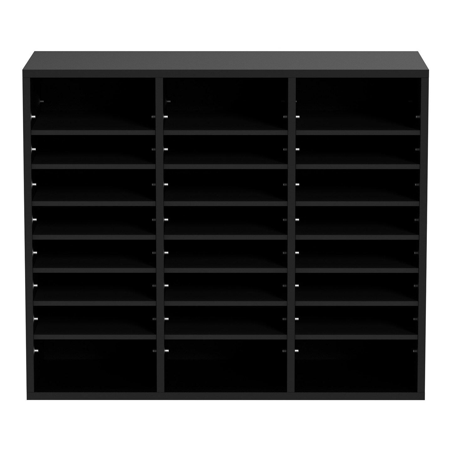 Wood Literature Organizer File Sorter with Removable Shelves Mailbox Slots for Office