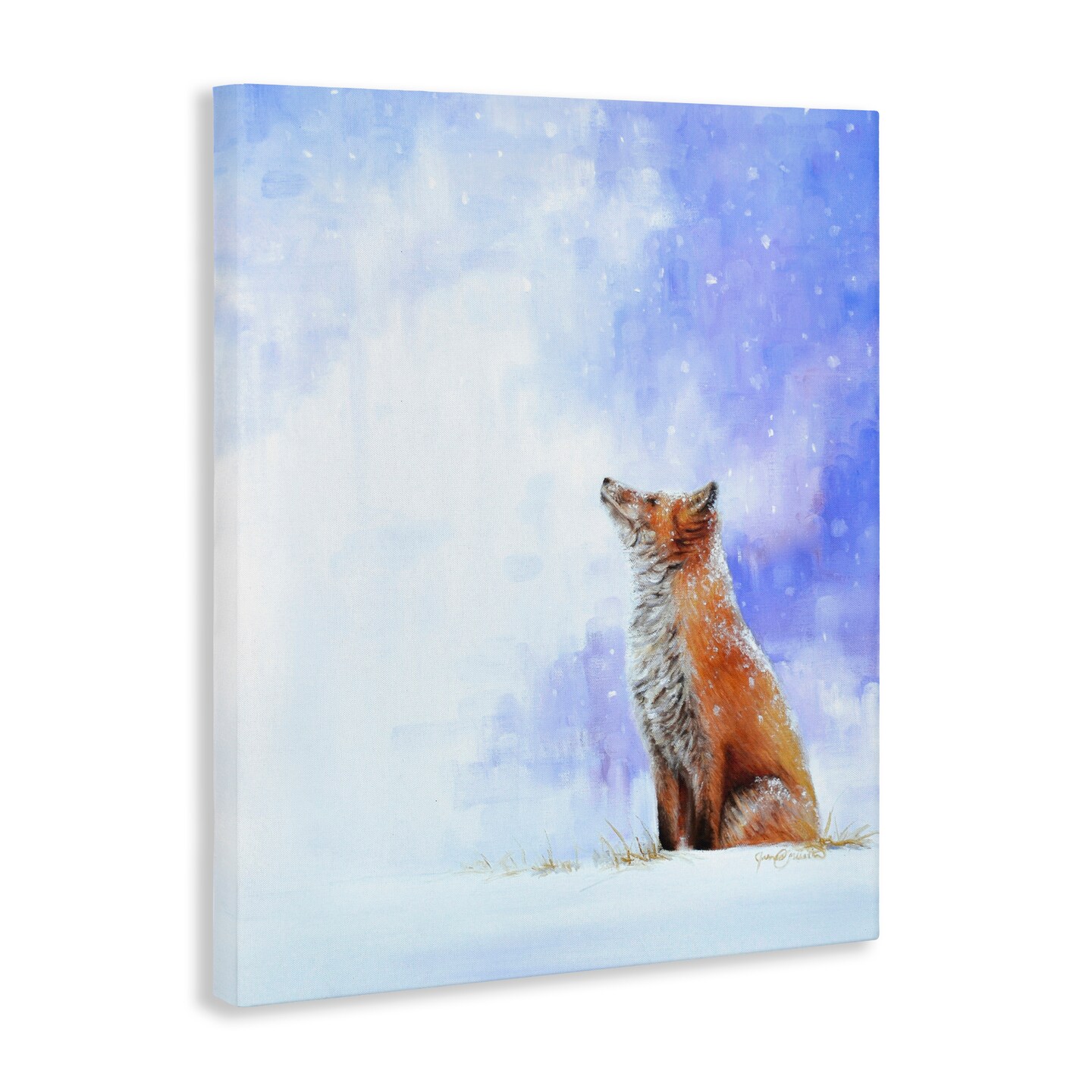 Stupell Industries Fox & Gentle Snowfall Canvas, design by James Corwin