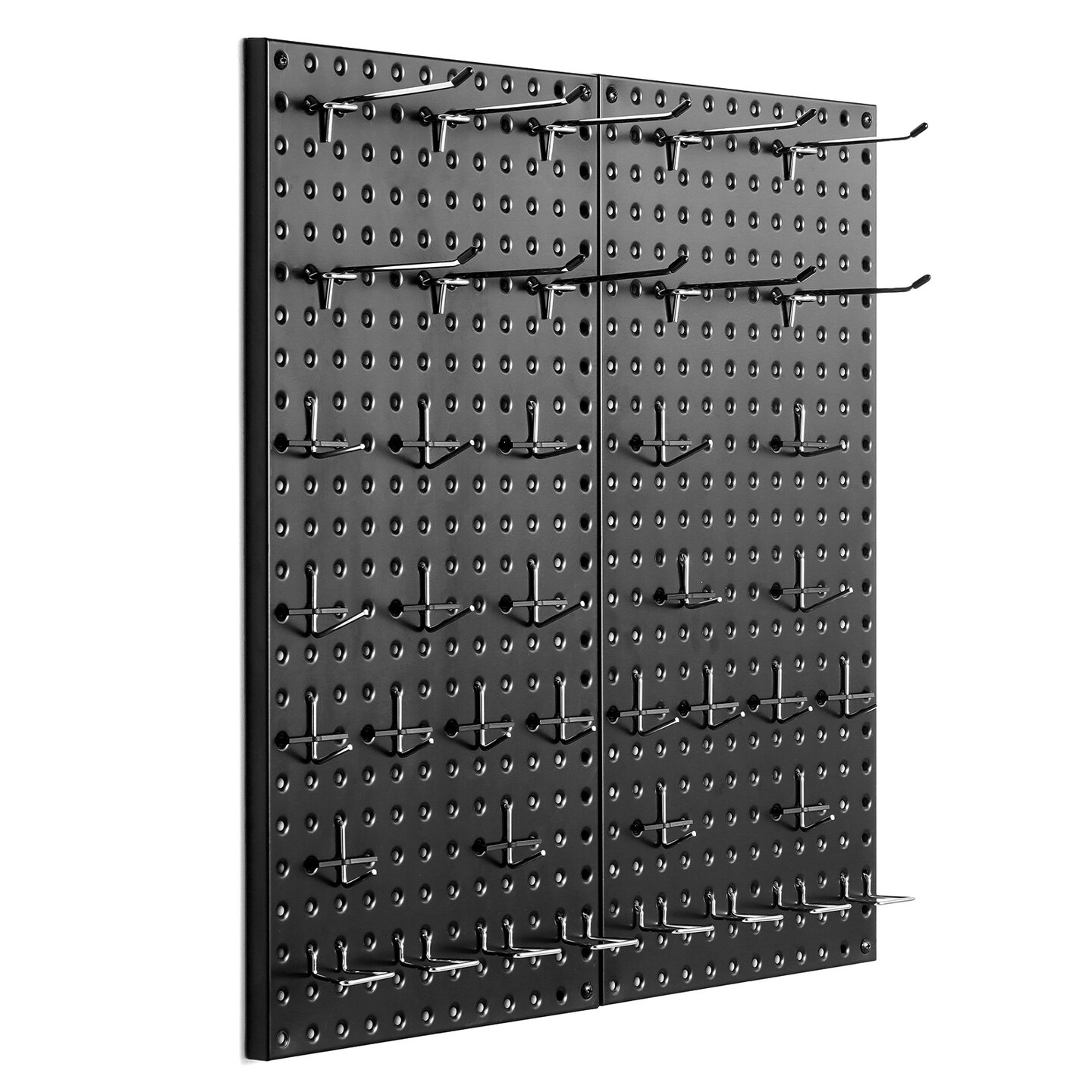 Heavy Duty Metal Pegboard Wall Organizer Steel Tool Storage Panel with Hooks