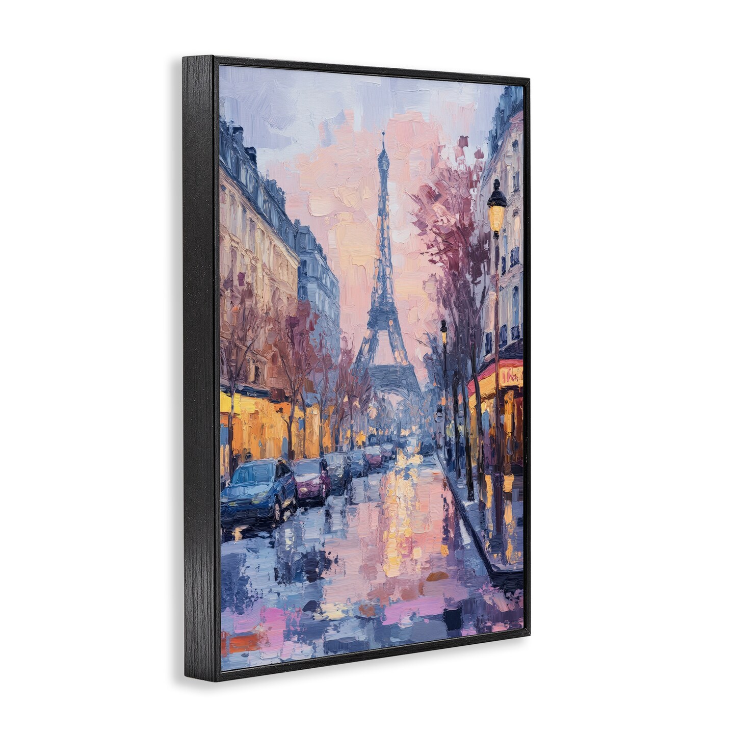 Stupell Industries Paris Street Abstract City Framed Giclee, design by Petal Prints Design