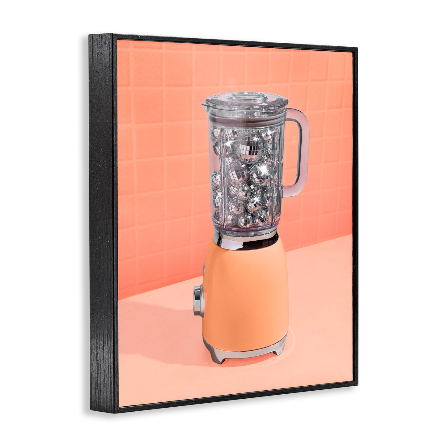 Stupell Industries Orange Retro Disco Blender Framed Giclee, design by LISH Creative