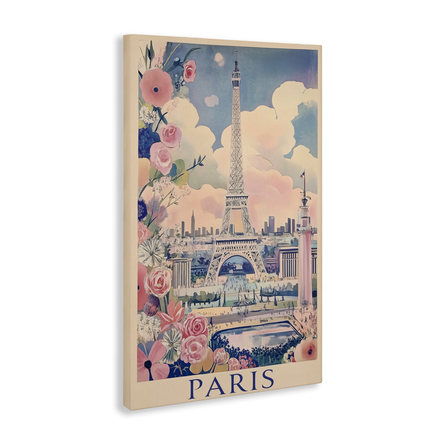 Stupell Industries Vintage Spring In Paris Canvas, design by Annabelle Hall