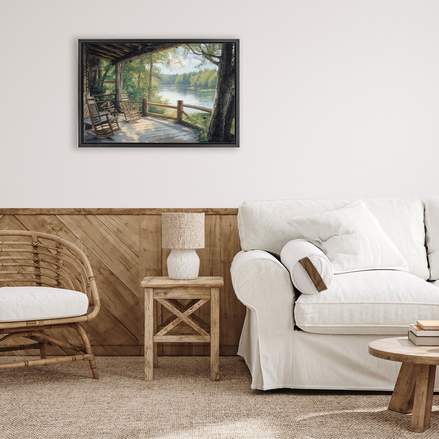 Stupell Industries Nature Cabin Views Floating Frame, design by Franklyn Gregory