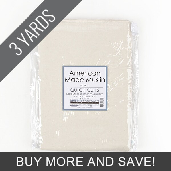 American Made Muslin in Natural - 3 Yard Quick Cut by Robert Kaufman for Robert Kaufman (QC-162-1)