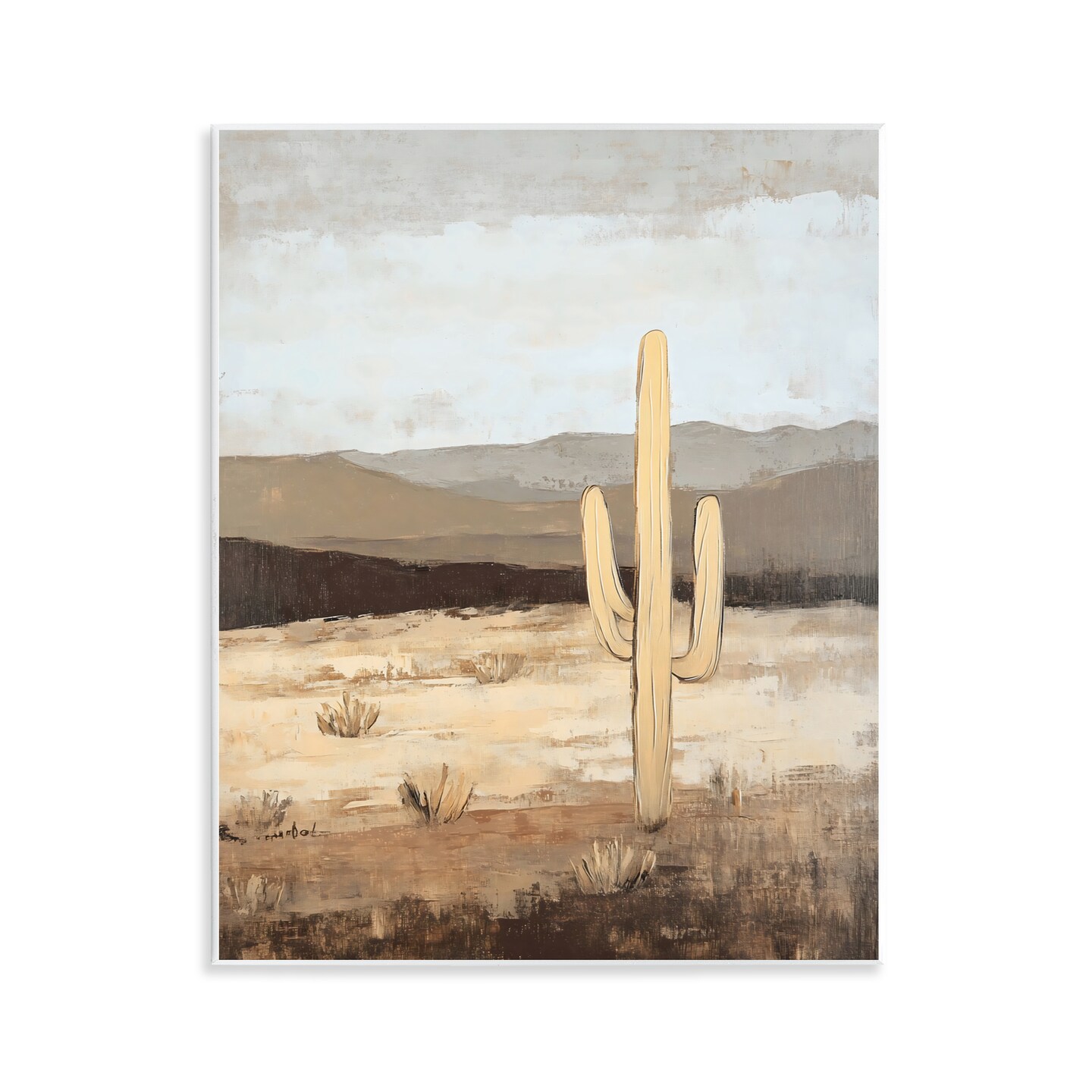 Stupell Industries Neutral Western Scene with Cactus Wall Plaque, design by Franklyn Gregory