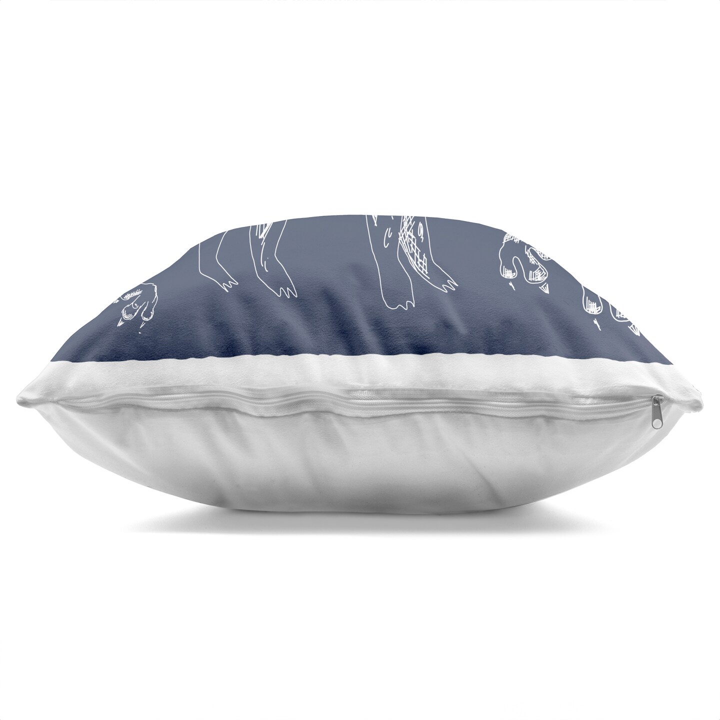 Stupell Industries Sketchy Stomp Dinosaur Decorative Printed Throw Pillow, design by HUE and MI and Sangita, 18 x 7 x 18