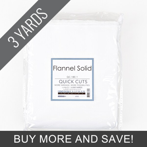 Flannel in White - 3 Yard Quick Cut by Robert Kaufman for Robert Kaufman (QC-180-1)