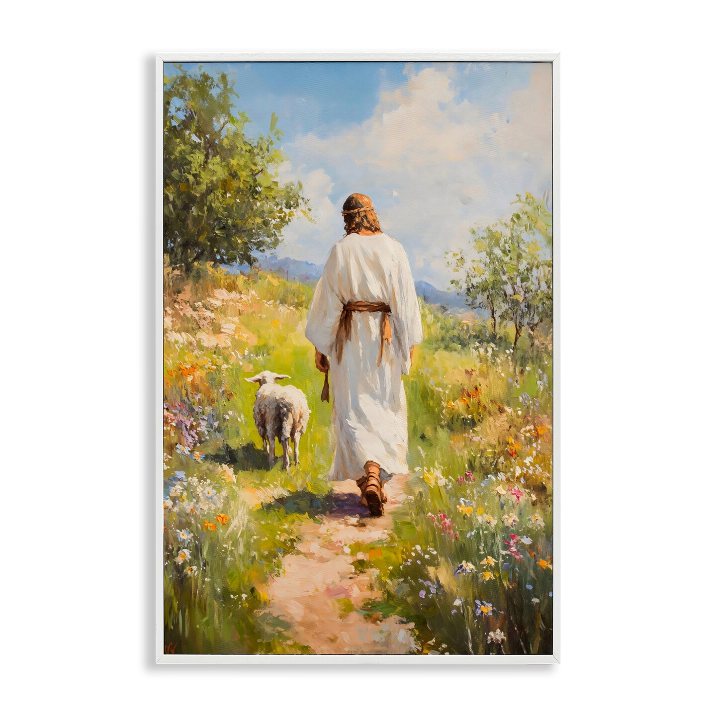 Stupell Industries Jesus Leaving the Sheep Framed Giclee, design by LSR Design Studio