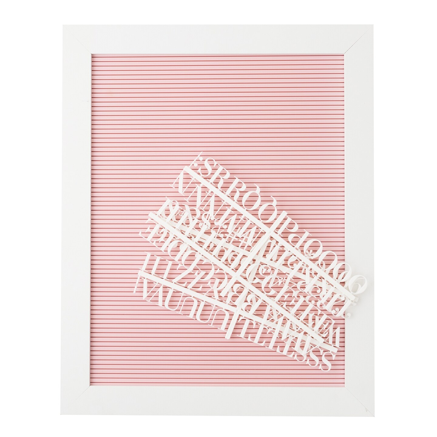 DCWV Framed Letterboard 16"x20" With Letters 113/Pkg-Pink/White