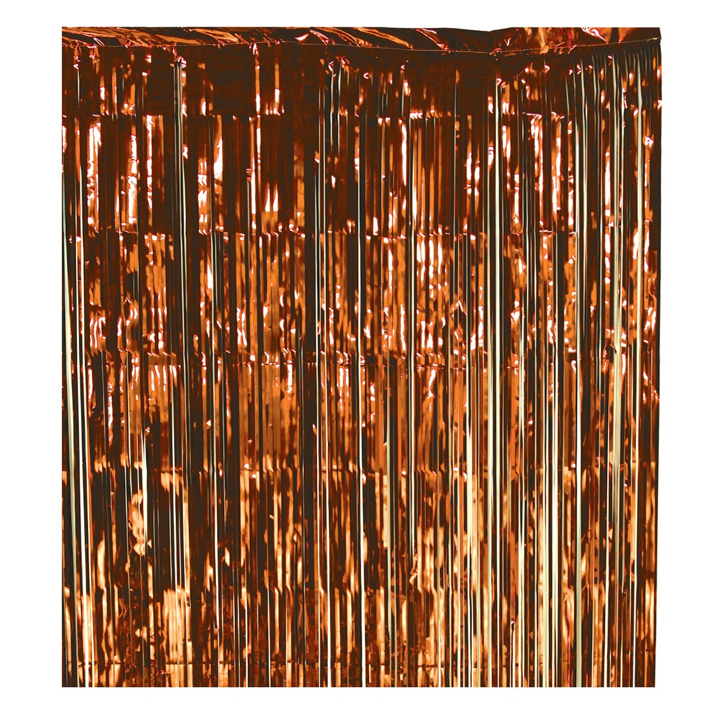 6 Pack Beistle 1-Ply Gleam &#x27;N Party Curtain - orange