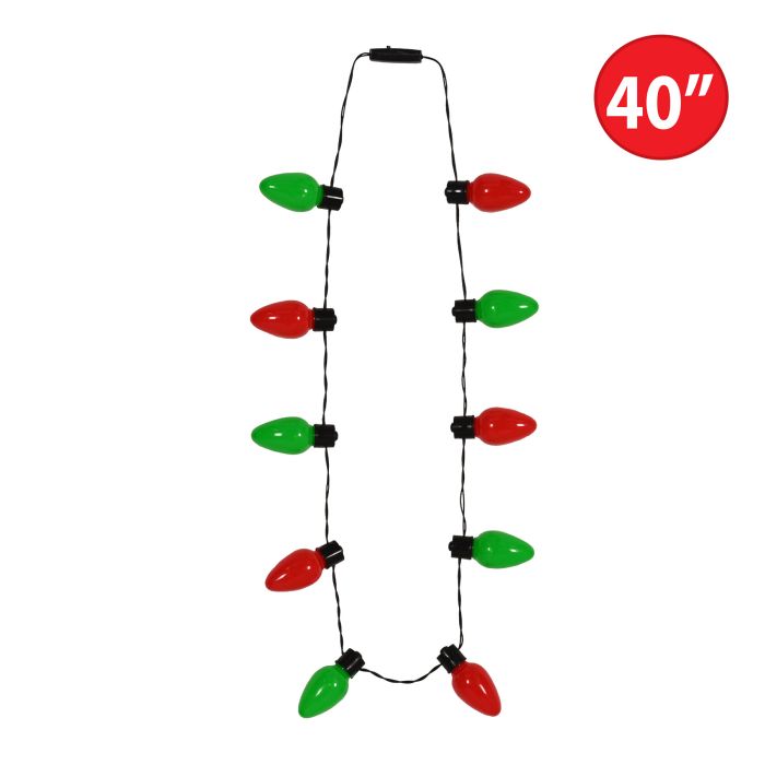 12 Pack Beistle Light-Up Christmas Light Bulb Necklace