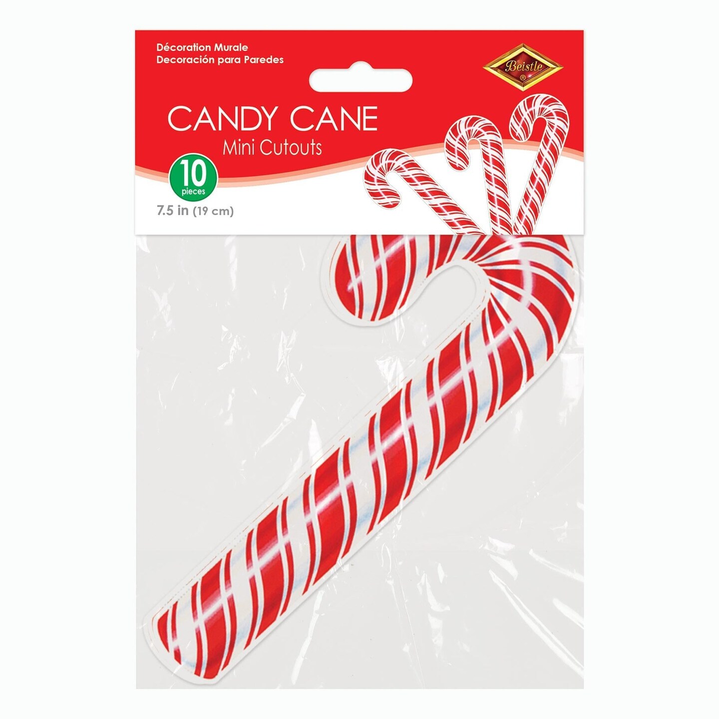 120 Pack Beistle Christmas Mini Candy Cane Cutouts