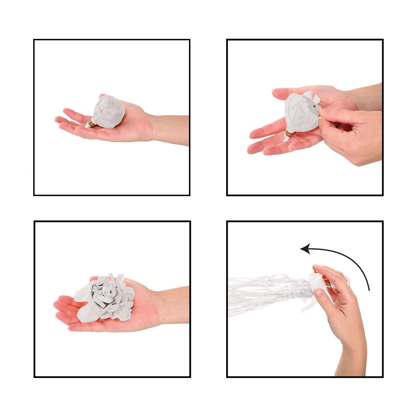 25 Pack Beistle Handheld White Party Streamer Bundles