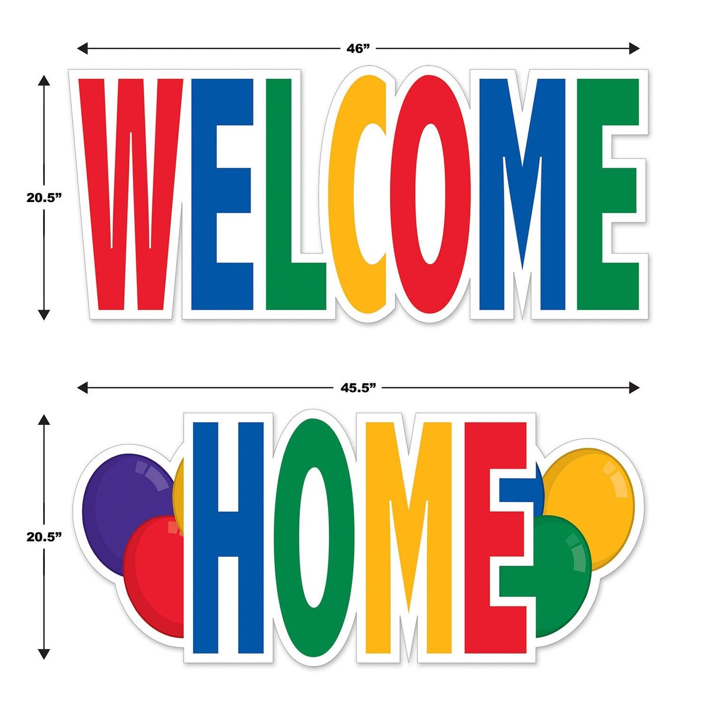4 Pack Beistle Plastic Jumbo &#x22;Welcome Home&#x22; Yard Sign Set