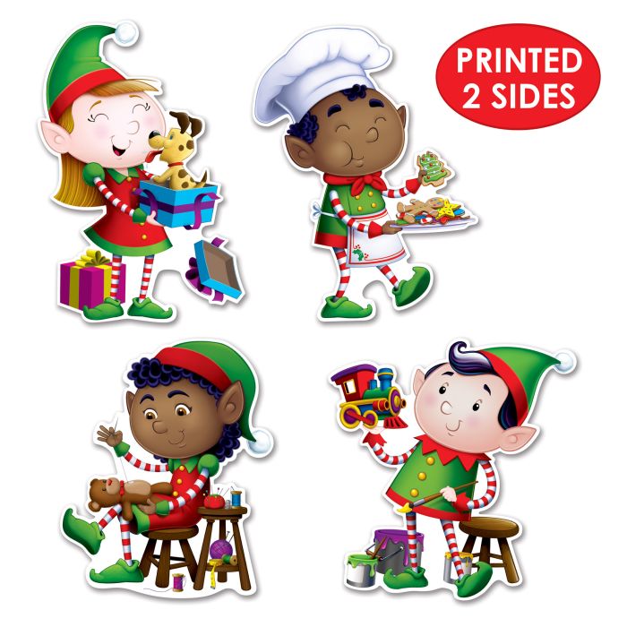 48 Pack Beistle Elves Cutout Decorations