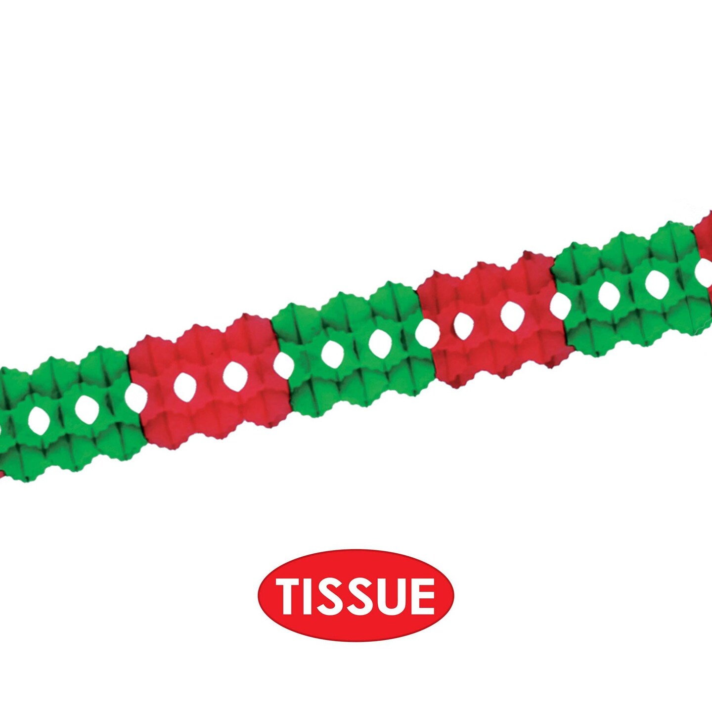 12 Pack Beistle Christmas Arcade Garland - red/green