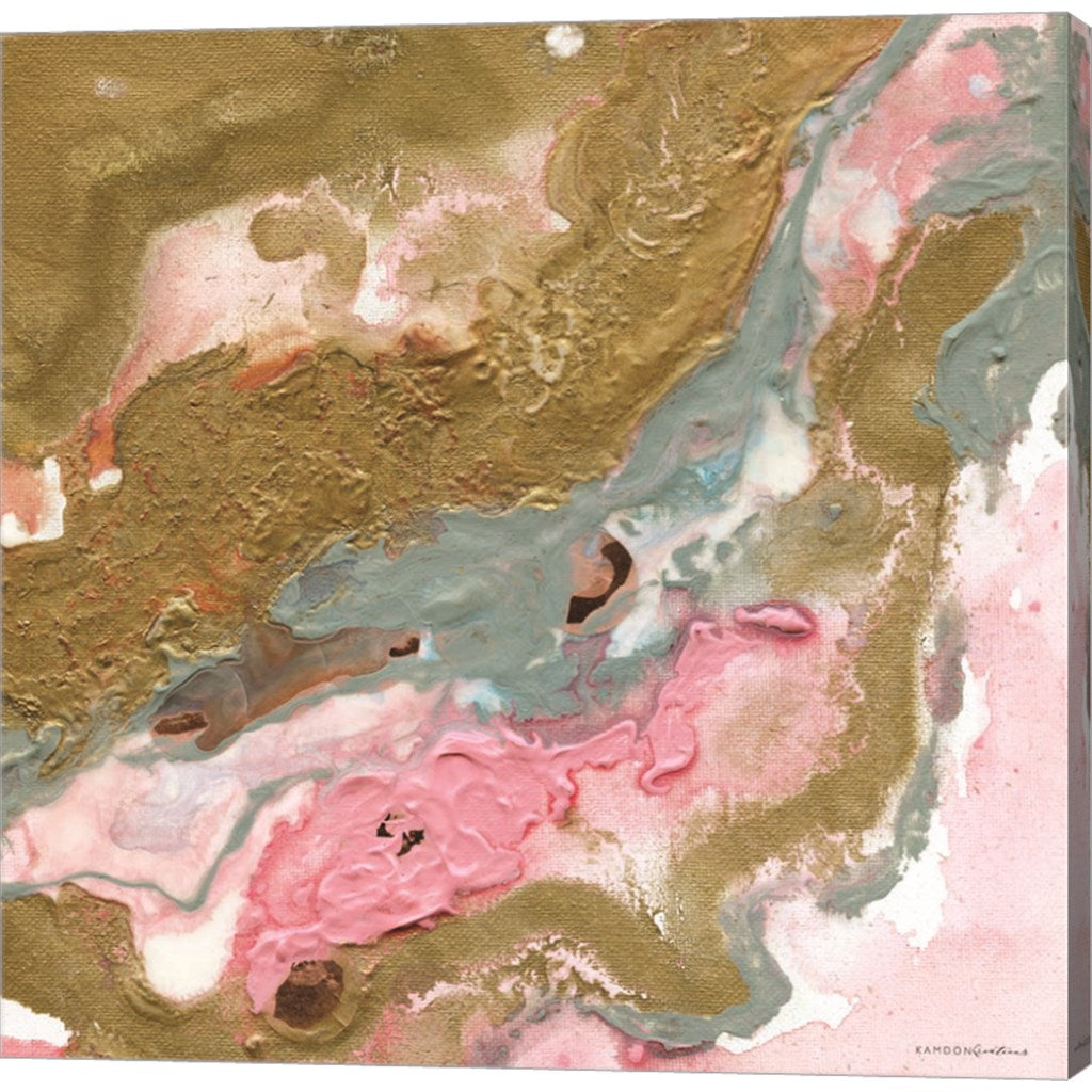 Rose Gold Abstract by Kamdon Kreations - 24x24 Canvas Art Print