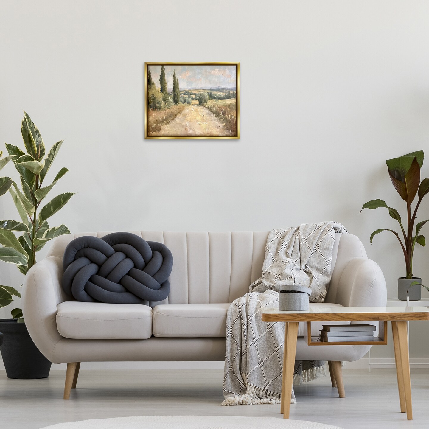 Stupell Industries Rural Trail Landscape Floating Frame Design by Petal Prints Design