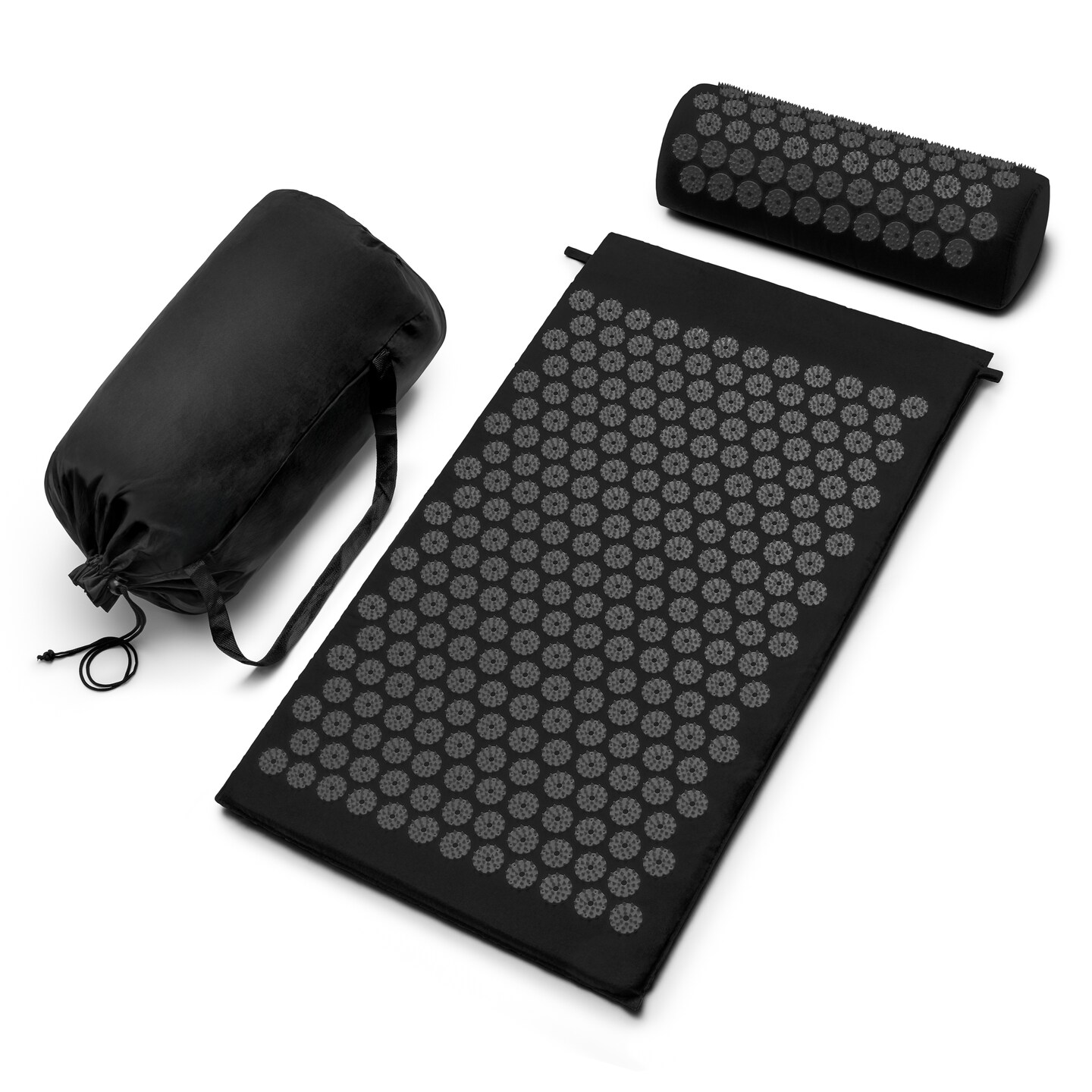 Acupressure Mat and Pillow Set - Grounding Mat for Stress, Back & Neck Pain, Muscle Relaxation, Sciatica, & Meditation - Includes Carry Bag