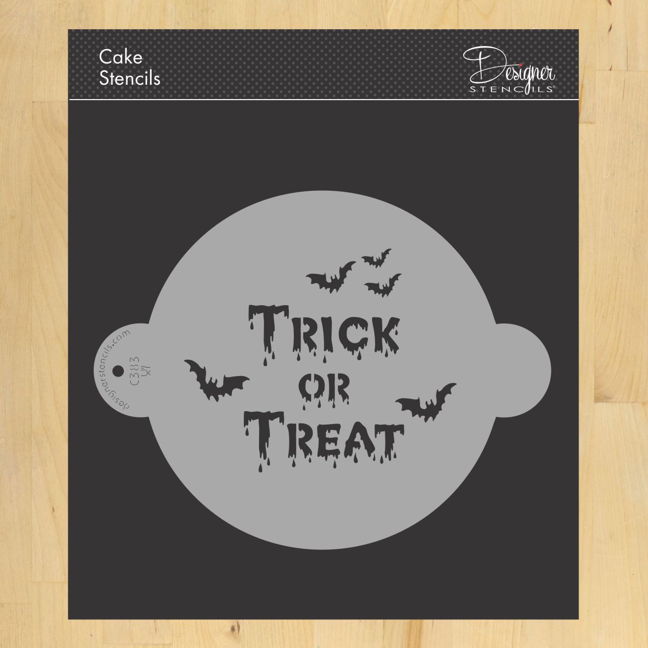 Halloween Trick or Treat Cake Stencil | C383 by Designer Stencils | Cake Decorating Tools |