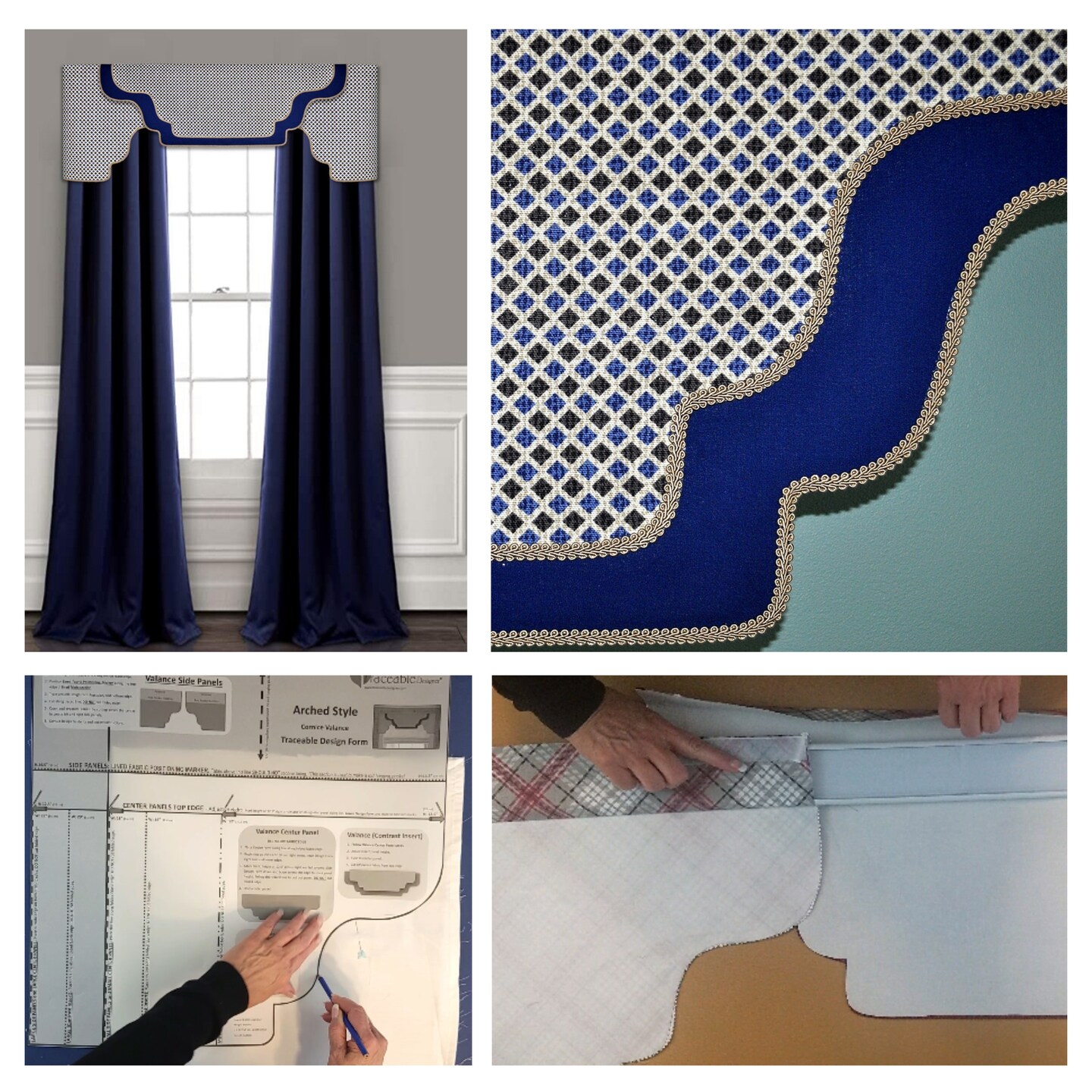 Arched Cornice Valance Kit - Sewing Alternative for Custom Window Decorating