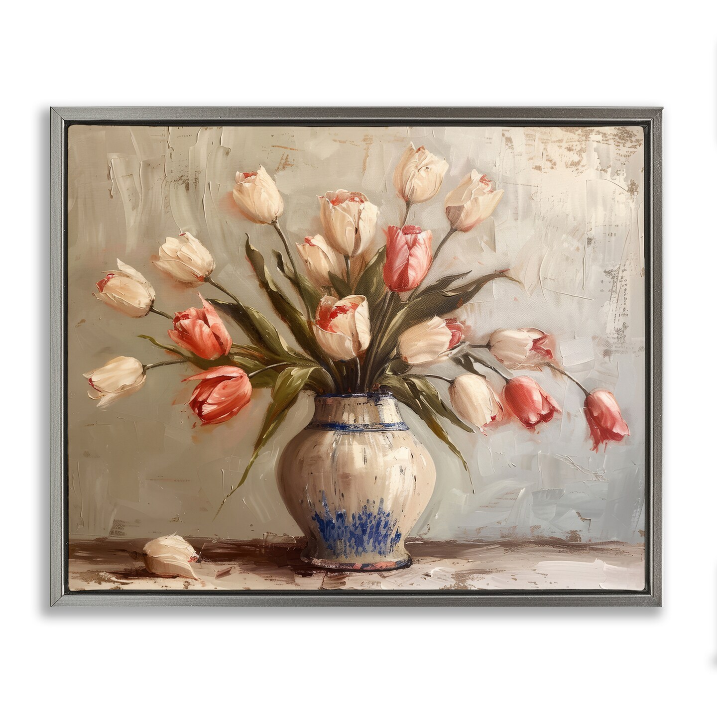 Stupell Industries Quiet Spring Tulips Floating Frame Design by Arlington Prints