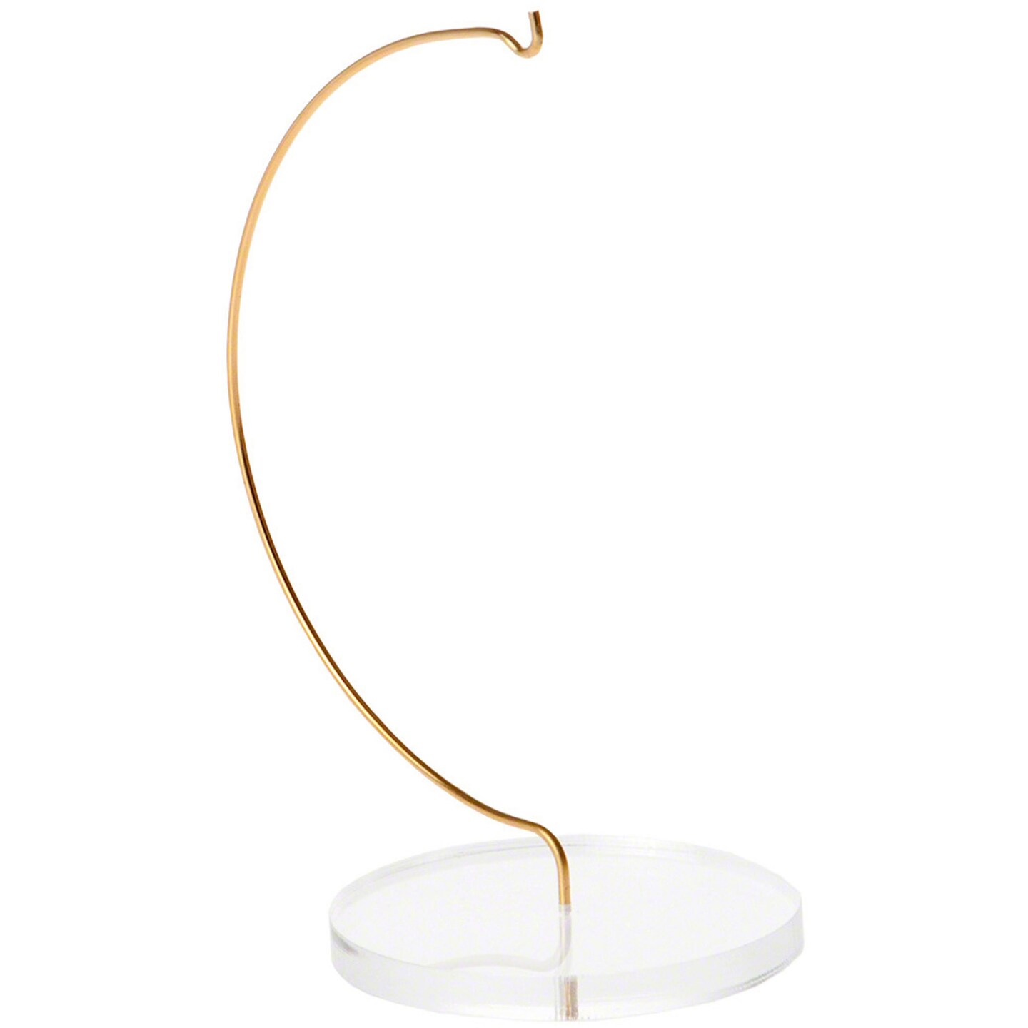 Plymor Wire Ornament Hanger Display with 3.25&#x22; Clear Acrylic Thick Round Base, 7&#x22; H