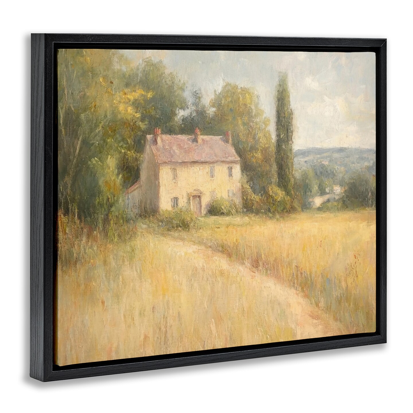 Stupell Industries Hide Away Cottage House Floating Frame Design by Petal Prints Design
