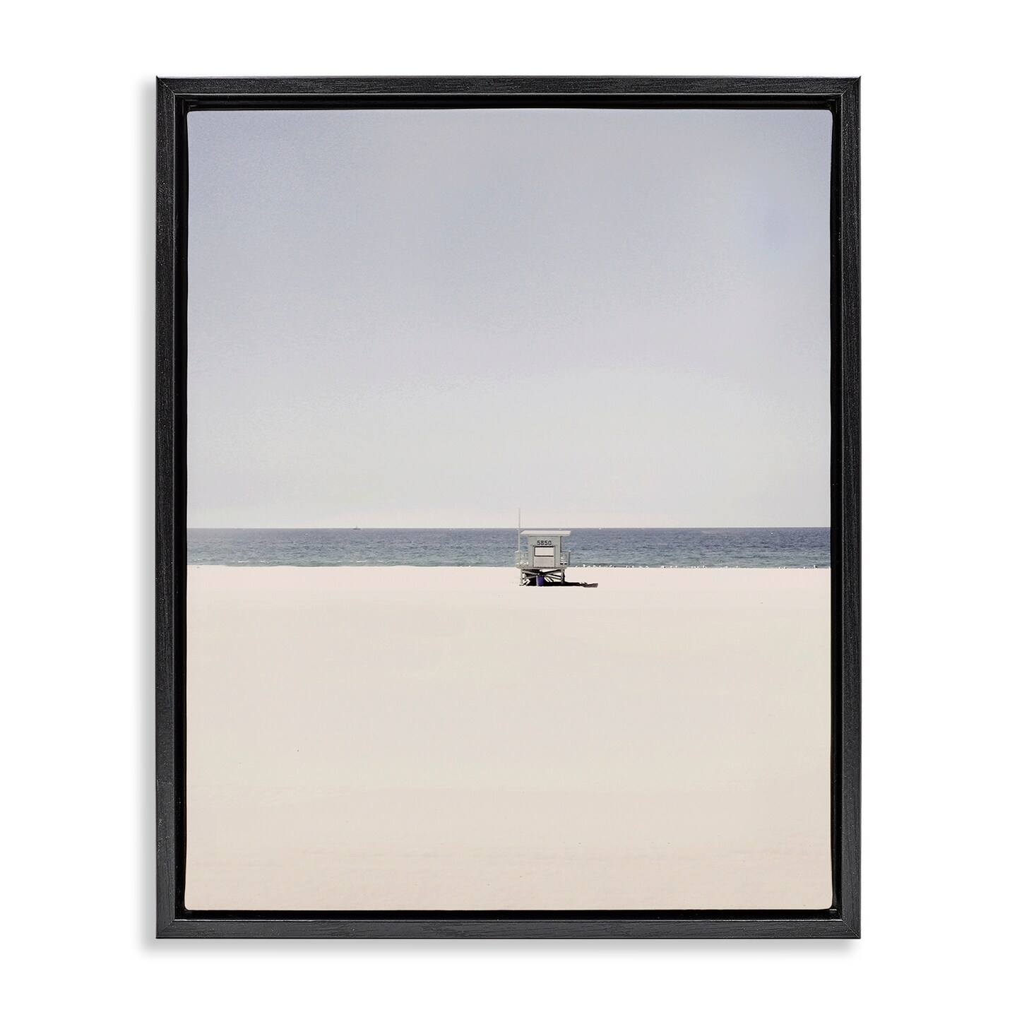 Stupell Industries Distant California Beach Hut Floating Frame Design ...