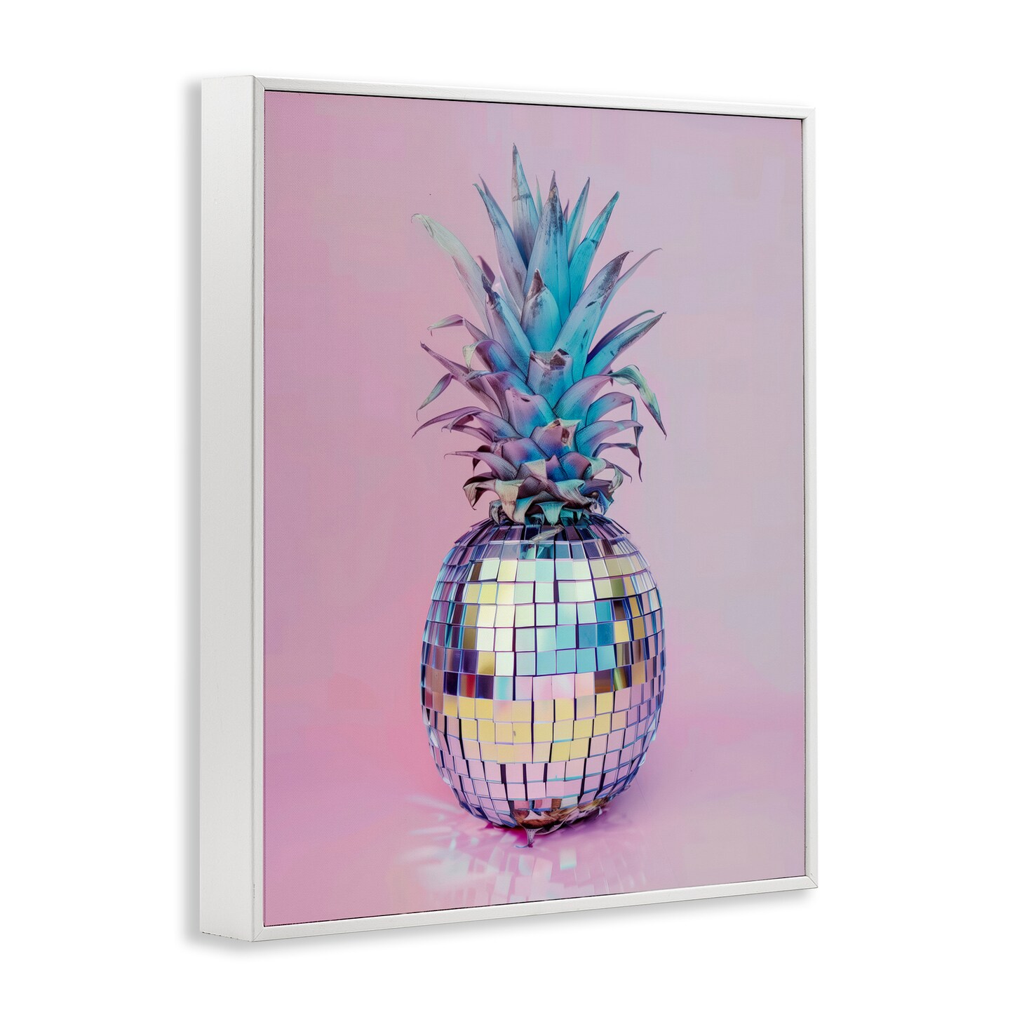 Stupell Industries Dazzling Disco Ball Pineapple Framed Giclee Design by Arlington Prints