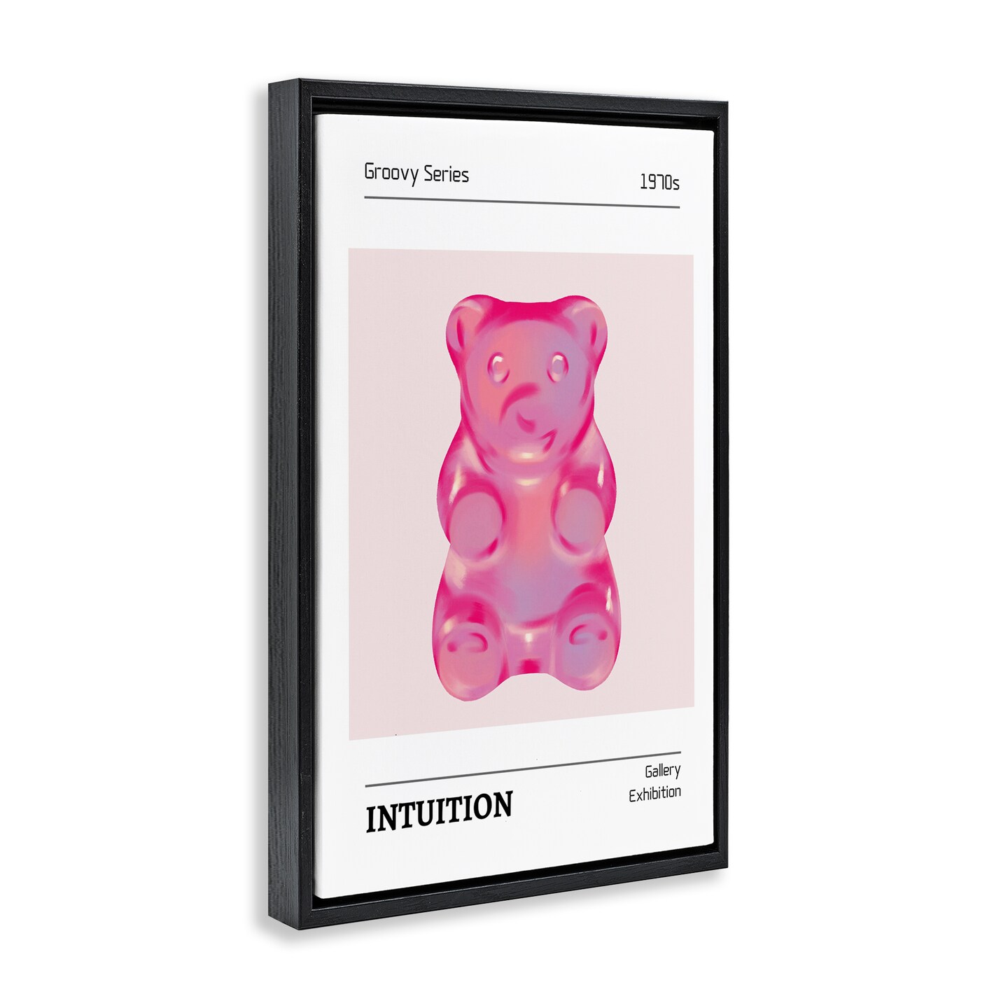 Stupell Industries Intuition Phrase Candy Bear Floating Frame Design by LSR Design Studio