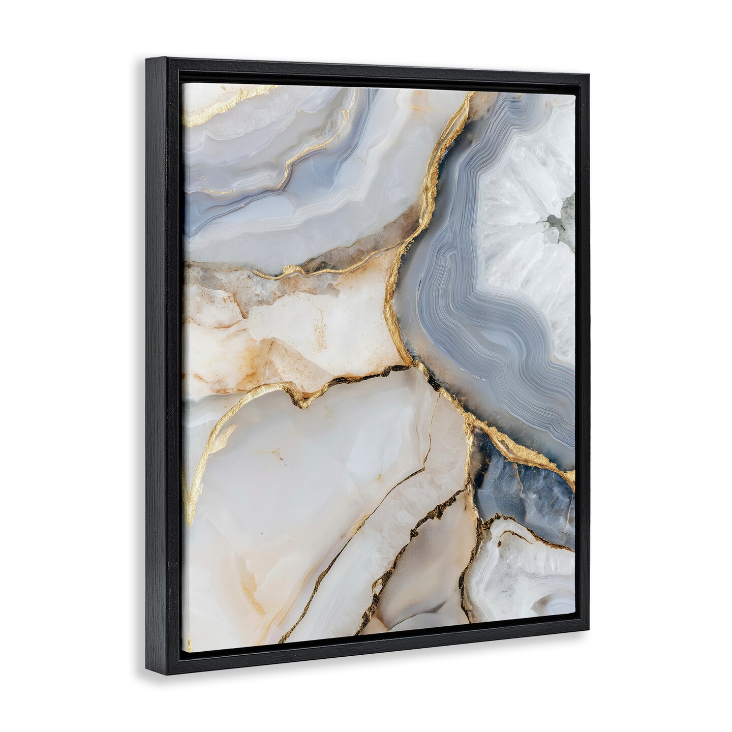 Stupell Industries White And Gray Geode Floating Frame, design by Svetlana Aleynikova