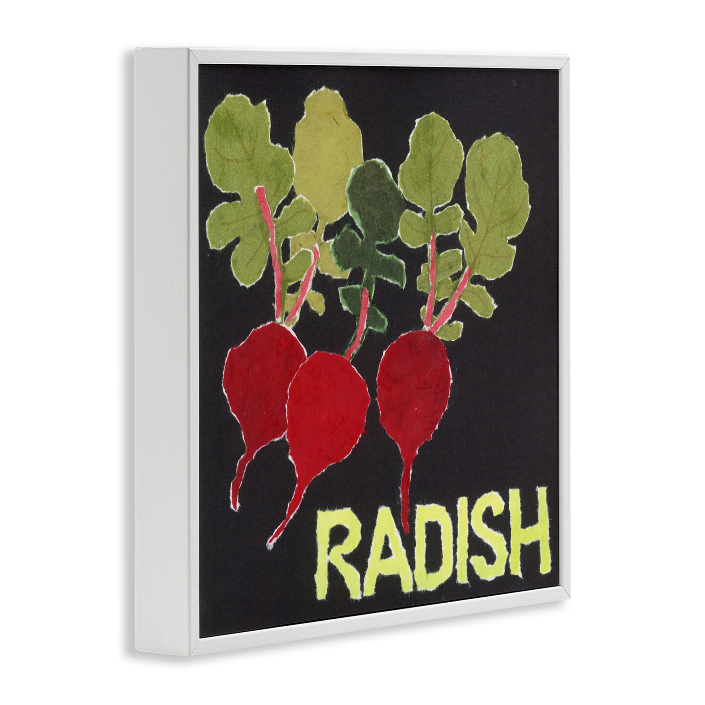 Stupell Industries Collaged Radish Vegetables Framed Giclee, design by Nancy Overton
