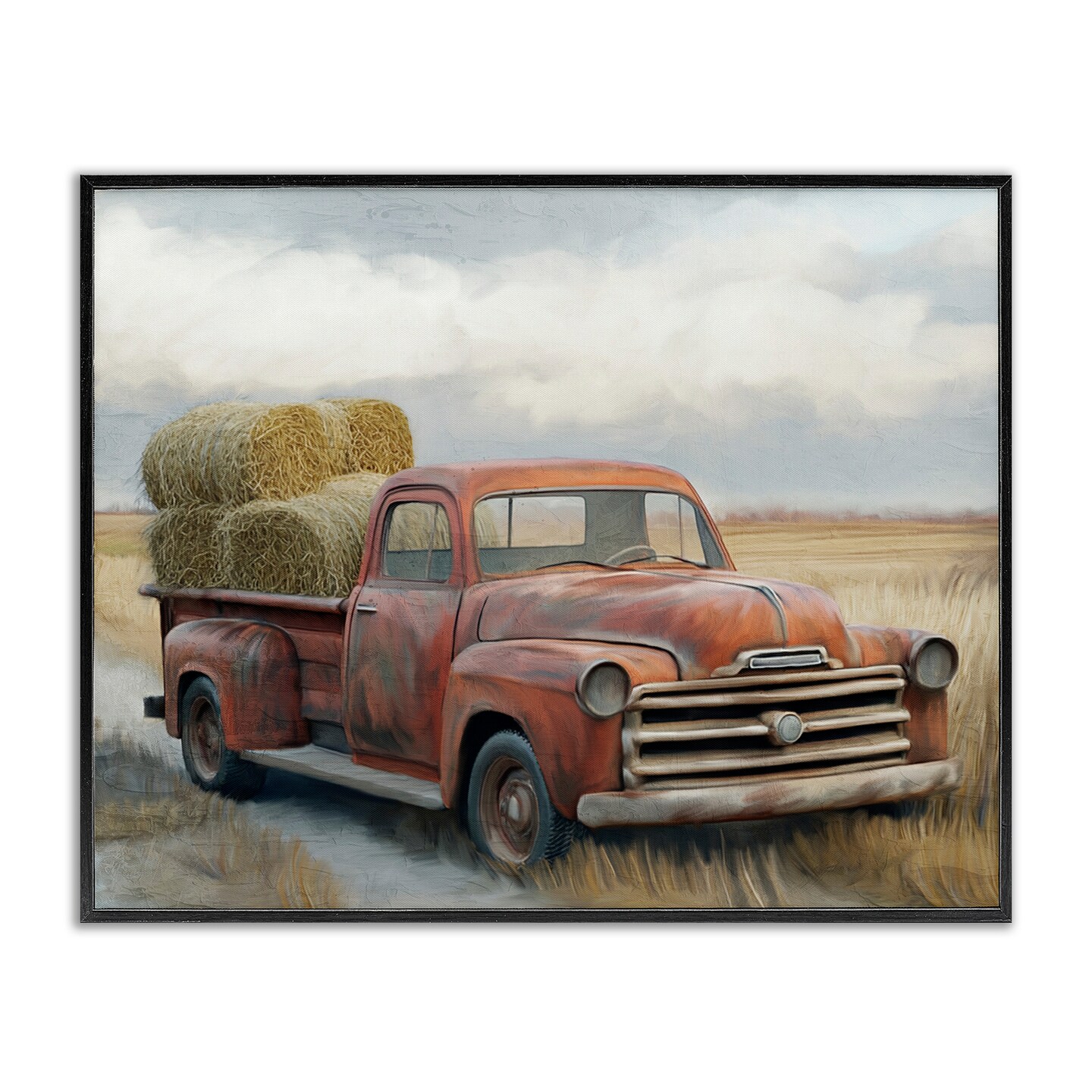 Stupell Industries Hay Time Farm Truck Load Framed Giclee, design by Kim Allen